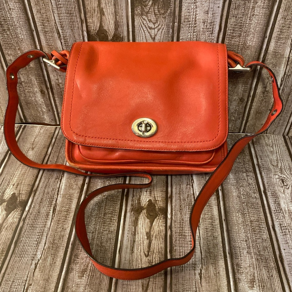 Coach Penelope Rambler Red Leather Crossbody Bag